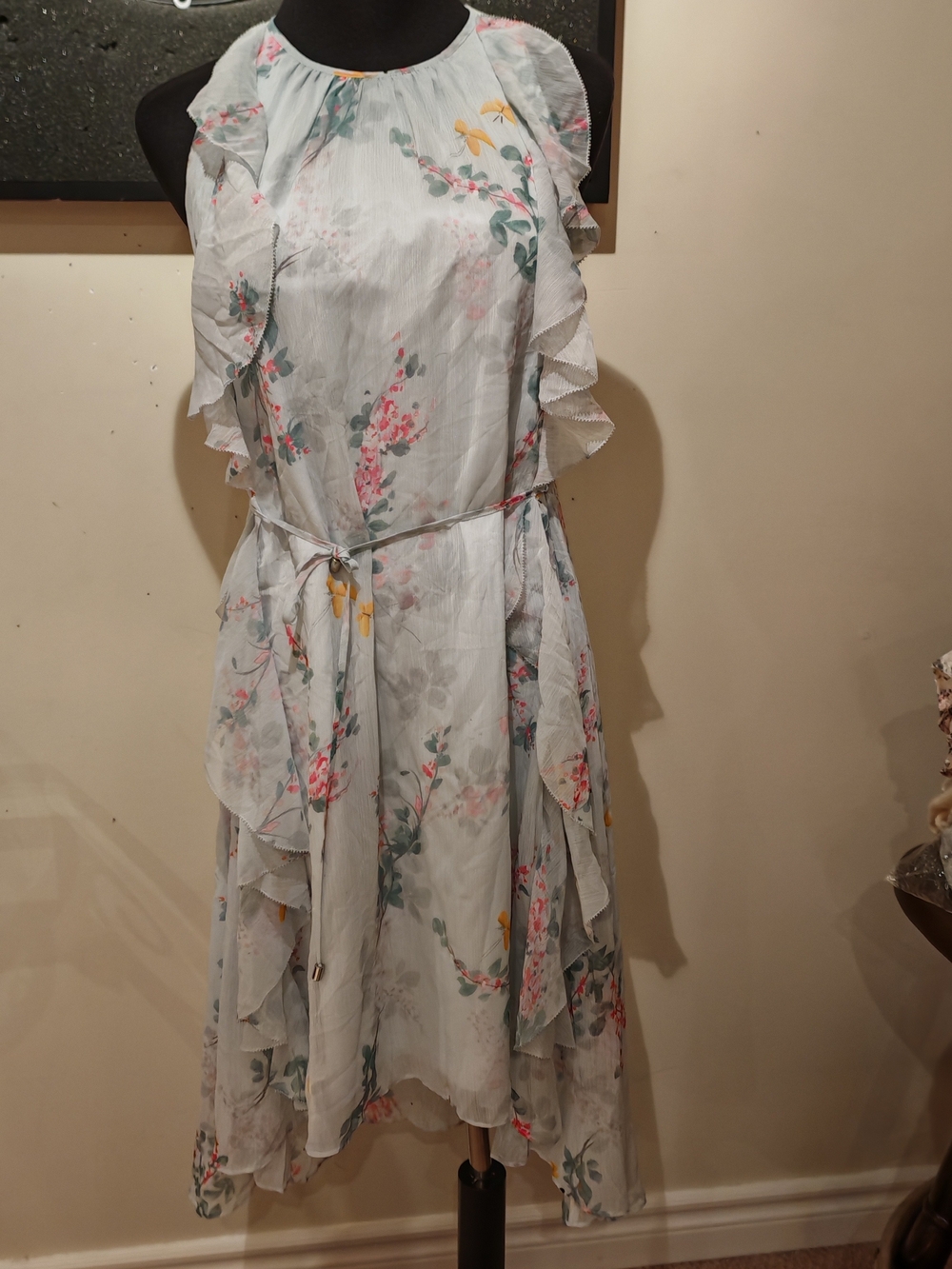 Ted Baker Pariz Sorbet Floral High Low Dress - Picture 12 of 14